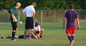 injured soccer player