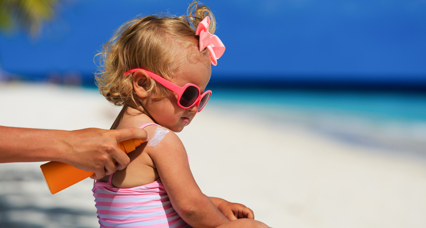 toddler on a sunny beach