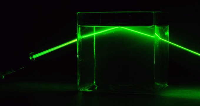 laser light in water