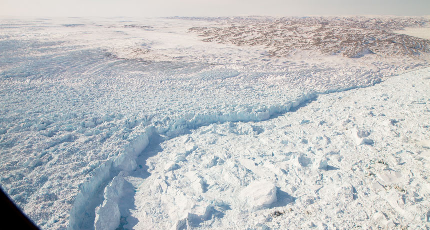 Jakobshavn Glacier in western Greenland