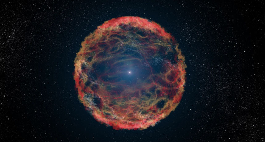 illustration of a supernova
