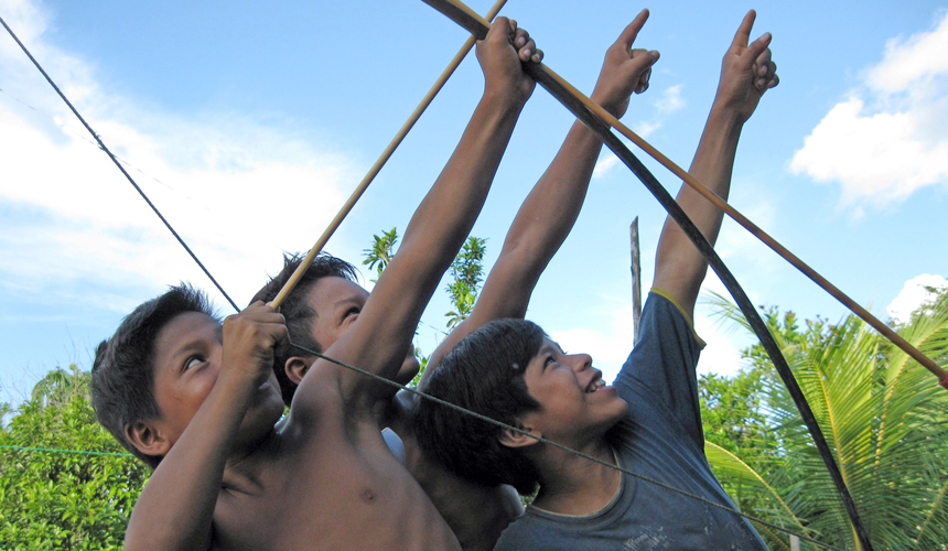 Matses hunter-gatherer boys