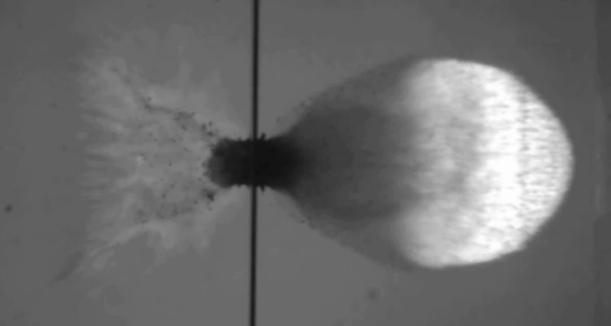 video of bullet impact on test space shield