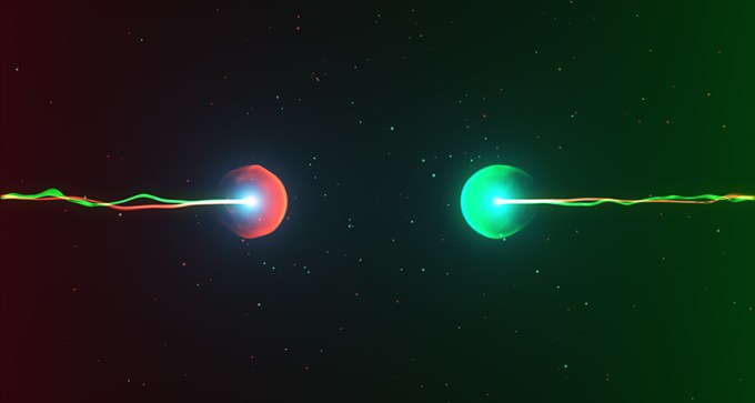 illustration of two atoms