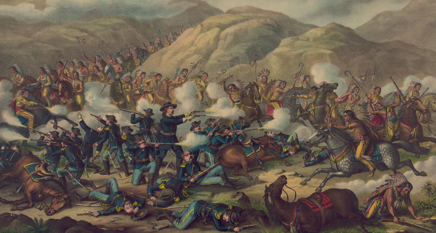 Battle of Little Big Horn painting