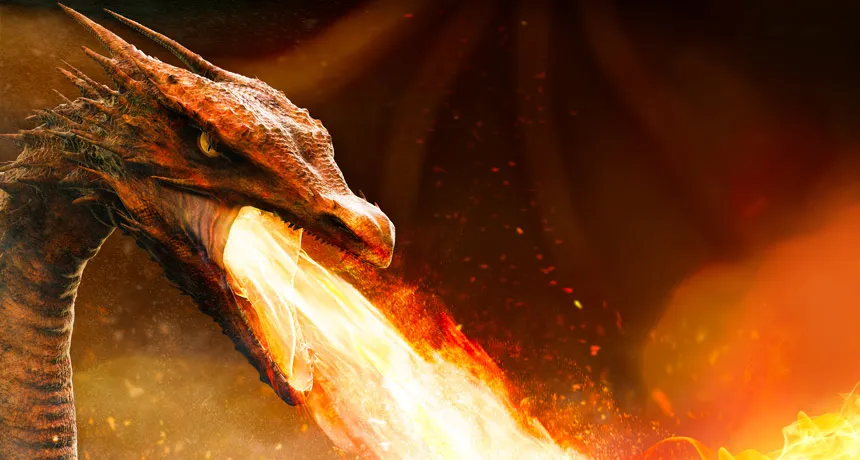 illustration of a dragon breathing fire
