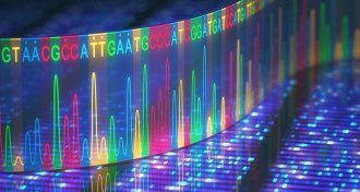 an illustration of a DNA base pair sequence