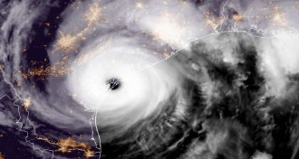 Satellite image of Hurricane Harvey
