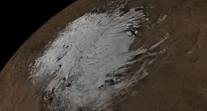 Mars' southern polar ice sheets
