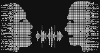 audio wave illustration of people talking