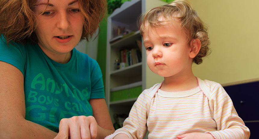 young child with parent