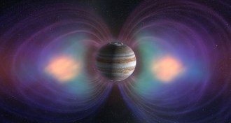 Jupiter's magnetic field illustration