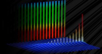 frequency comb made of discrete colors of light