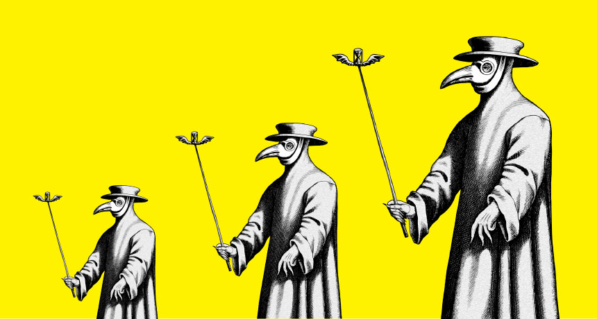 Black Death doctor illustration