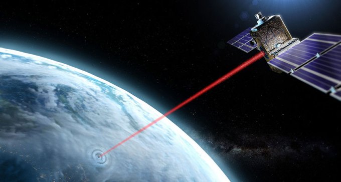Laser satellite illustration