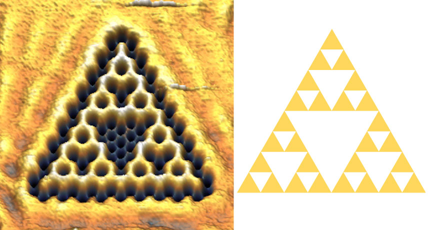Sierpinski triangle and quantum fractal