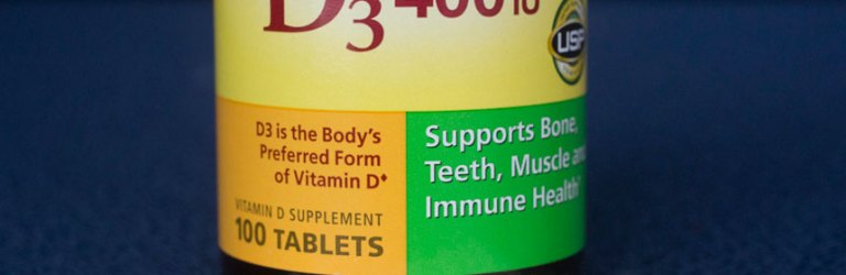 bottle of vitamin D
