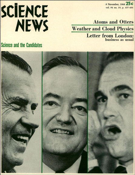 Science News cover from November 9, 1968