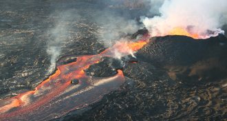 Kilauea lava fissures