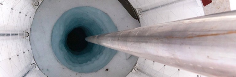 drilling into Lake Mercer