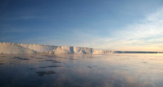 a photo of the Stange ice shelf
