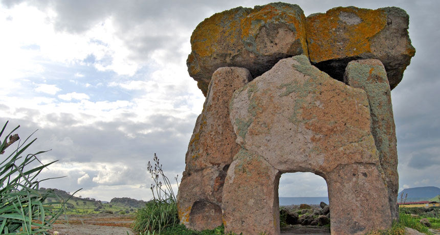 stone megalith in Sardinia