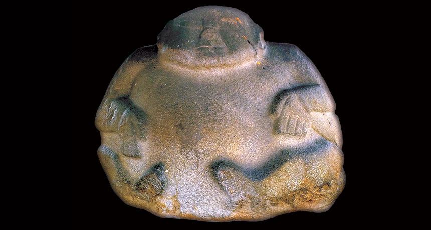 Ancient sculptors made magnetic figures from rocks hit by