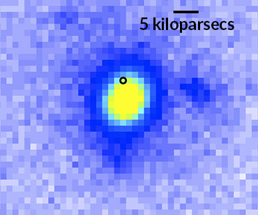 an image of the location of "Tony" on the outskirts of the galaxy