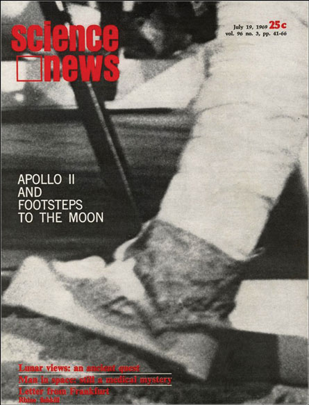 Science News cover from July 19, 1969