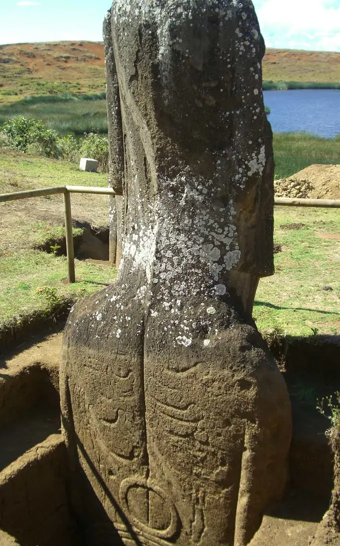 Easter island statue carvings