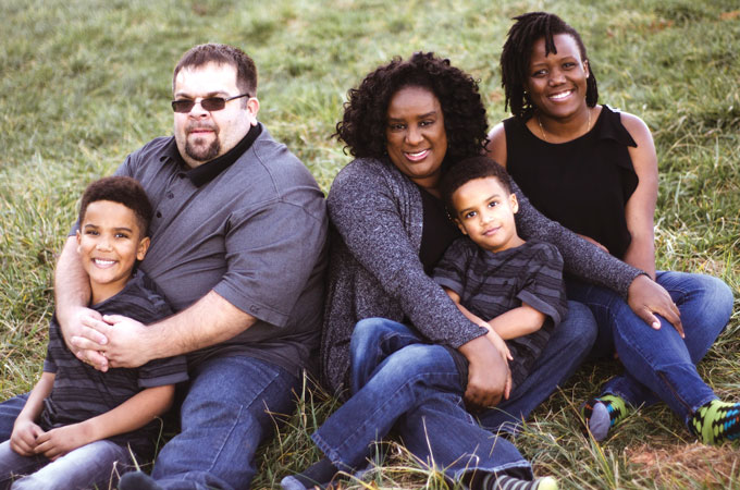 Martha Sichone-Cameron and family
