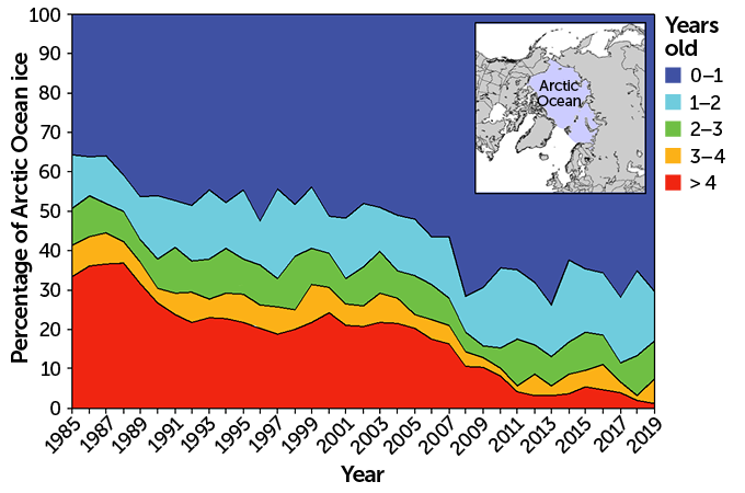 Arctic ice chart