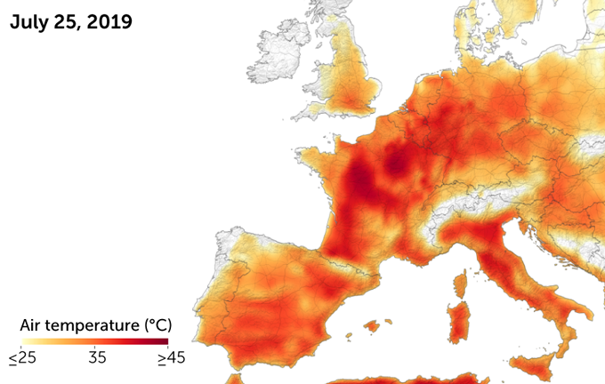 Europe heat wave 2019