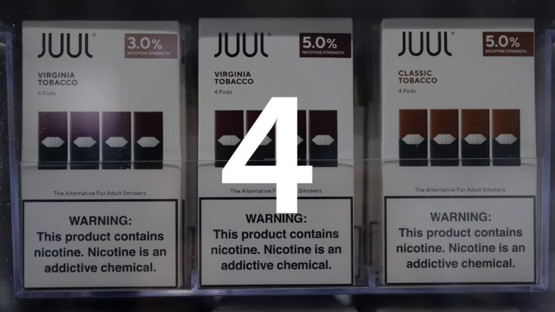 boxes of the e-cigarette Juul