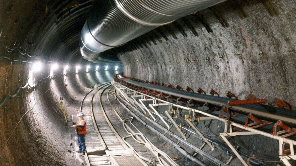 Nuclear waste storage beneath Yucca Mountain in Nevada