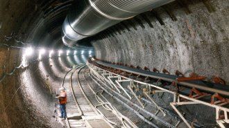 Nuclear waste storage beneath Yucca Mountain in Nevada