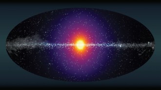 Milky Way dark matter glow illustration