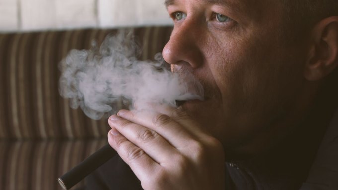 a man vaping