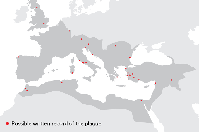 Map of the Antonine Plague in the Roman Empire
