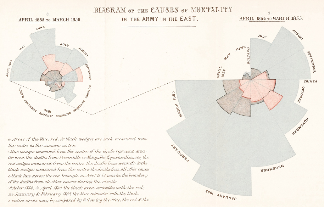 Crimean War rose diagram