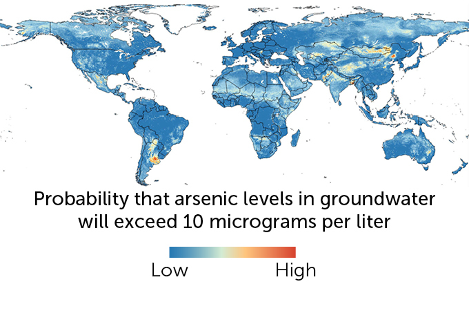 Global map of arsenic contamination