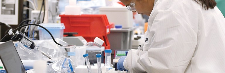 woman working in a lab