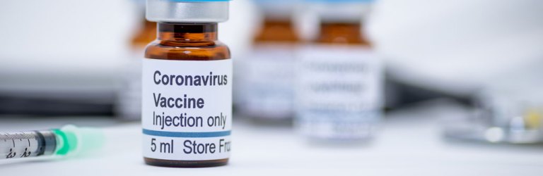 stock image of a hypothetical coronavirus vaccine