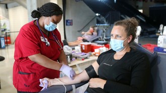 Person donating blood