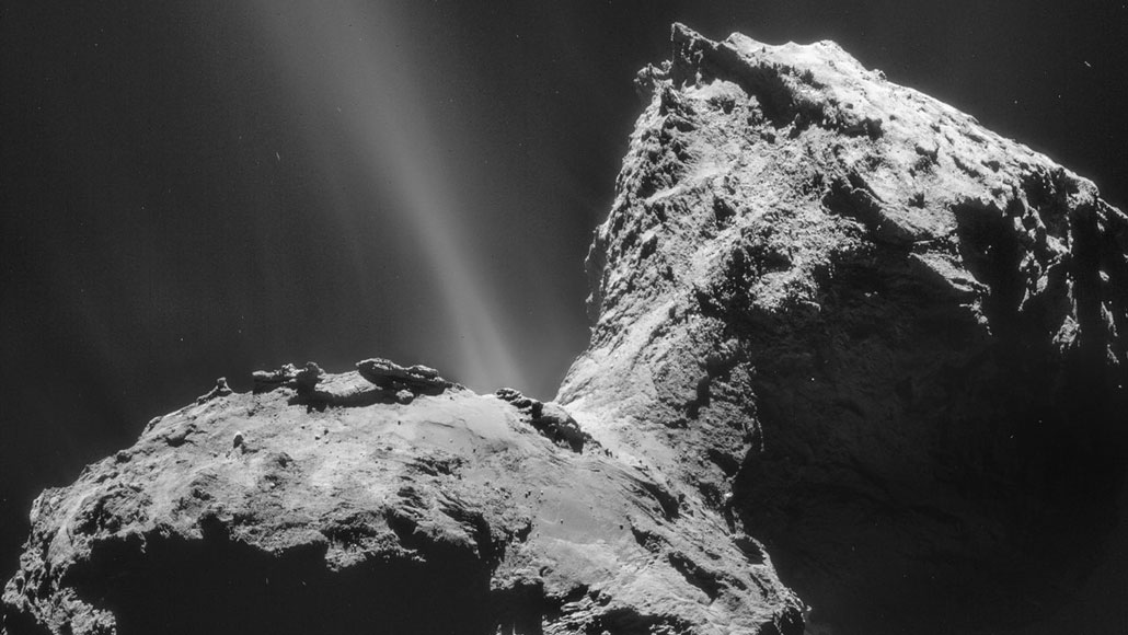 Comet 67P's aurora