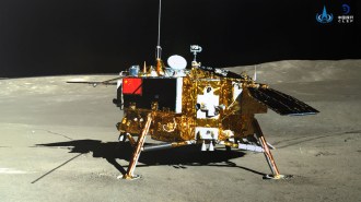 photograph of China’s Chang'e-4 lunar lander on the moon