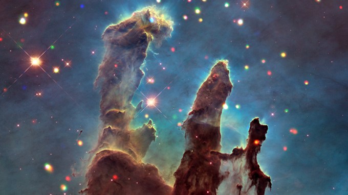 Pillars of Creation false-color image