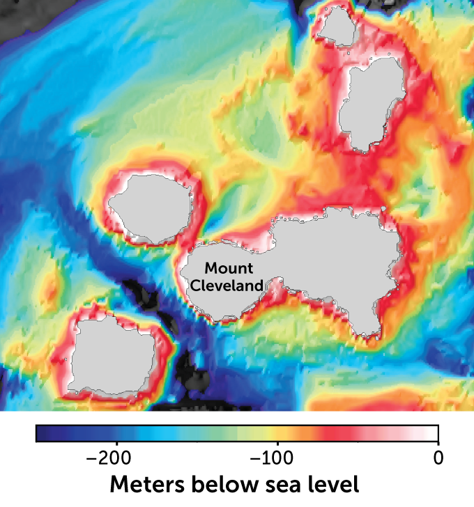 Seafloor mapping around Mount Cleveland