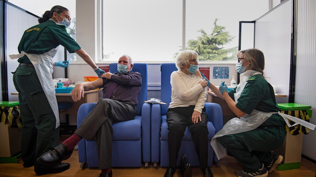 people getting vaccinated