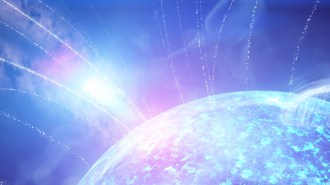 a flare from a magnetar, illustrated